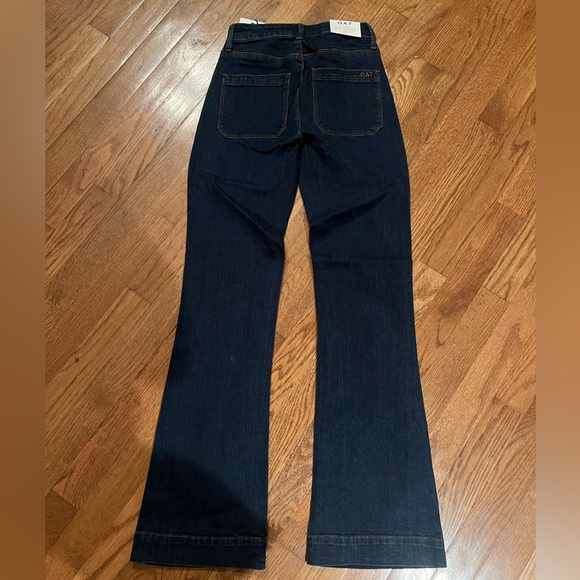 OAT New York Sailor Jeans Mid Rise Wide Leg Boot Cut Denim Pants 24 - Picture 4 of 6